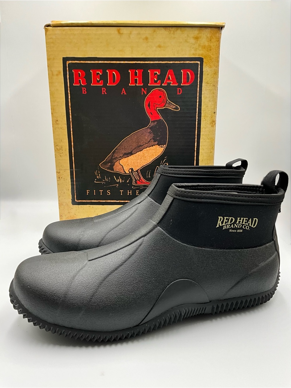 RedHead Mallard Low Waterproof Rubber Boots Size 14 Black Hunting Rain